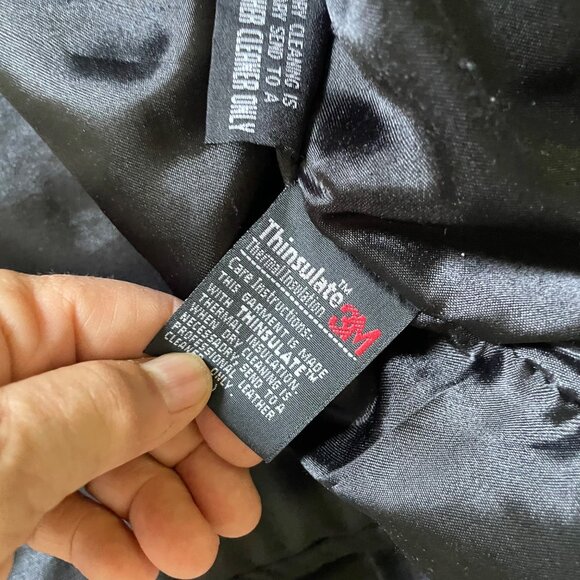 Wilson's Adventure Bound Thinsulate Leather Jacket Men's L Black moto Biker - Picture 12 of 14